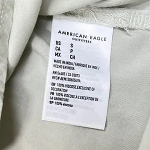 American Eagle Sage Green‎ Eyelet Embroidered V-Neck Cami Tank Top Small GUC thumbnail 4