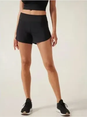 Black Women's High-Waist Performance Shorts thumbnail 3
