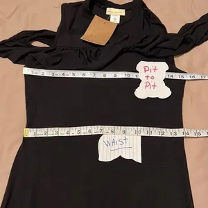 NWT enough about me size small sleeveless ruffled bodice dress thumbnail 7