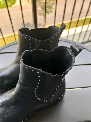 Rebecca Minkoff Sabeen Chelsea Black Studded Ankle Leather Boots 8M thumbnail 11