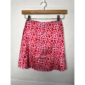 NEW Princess Polly Quinny Mini Skirt Pink Red Cheetah Mini Skirt US 0 thumbnail 3