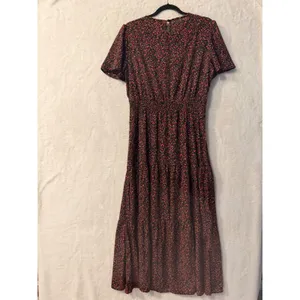 PrettyGarden Floral Maxi Dress Womens Large Smocked Waist Tiered Flutter Sleeve thumbnail 6