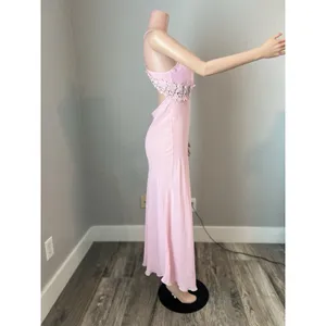 D'ELEGANCE LINGERIE Slip PINK SPAGETTI MEDIUM MAXI FLORAL LACE LIGHTWEIGHT#95 thumbnail 8