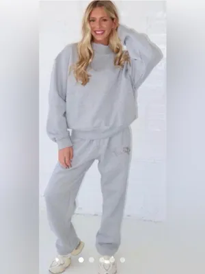 Kaete Gray Cozy Boyfriend Fit Grunge Sweatpants Sz L/XL Indie Sleaze Vibes Fall thumbnail 7