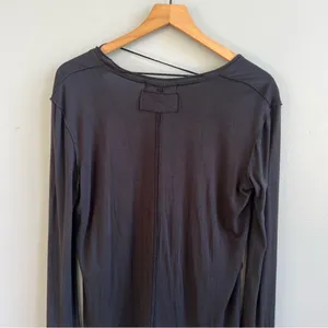 Free People Fresh and Clean Long Sleeve Tee in black Size Medium thumbnail 9
