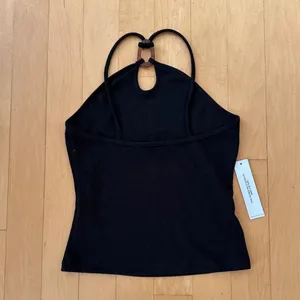 Princess Polly Teyla black halter top with ring detail thumbnail 3