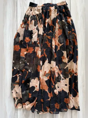 Live 4 Truth Maxi Boho Flowy Skirt Brown Medium NWOT thumbnail 4