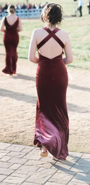 Revelry Velvet Bridesmaid Dress thumbnail 3