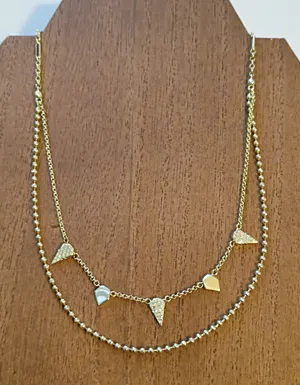 Kendra Scott Gold Layered Necklace with Geometric Charms thumbnail 1