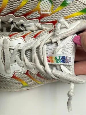 K-Swiss Tubes Running Shoes Women’s Size 9 White Rainbow Mesh Sneakers thumbnail 3