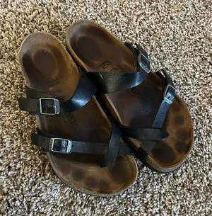 Birkenstock Mayari Black Strap Sandals thumbnail 1