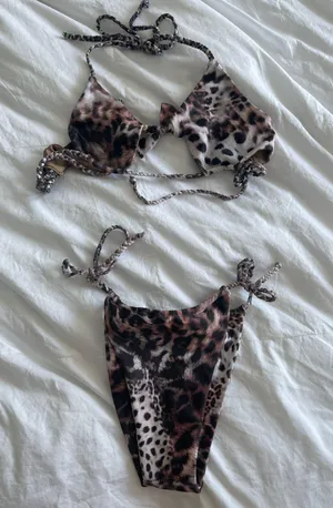 Print Bikini Set Brown Size XS thumbnail 3