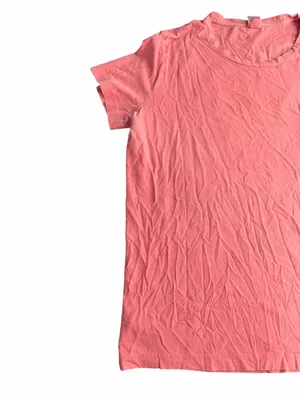 Victoria's Secret PINK Short Sleeve Pocket T-Shirt Coral Pink Script Logo Large thumbnail 4