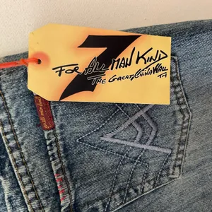 Vintage Y2K 7 For All Mankind Bootcut Jeans Women’s Sz 29 Studded Low Rise NWT thumbnail 6
