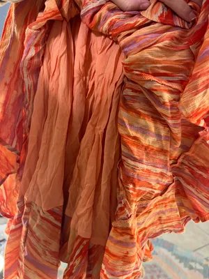 Free People Orange Ruffle Party Dress thumbnail 10