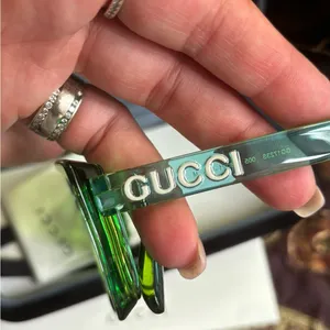 Authentic Gucci 51mm Emerald Green Acetate Sunglasses UNISEX thumbnail 2