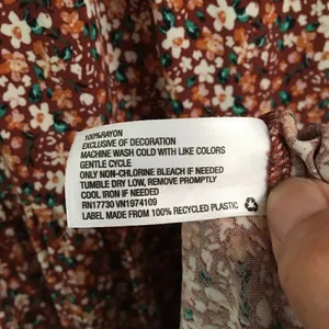 NWT Wild Fable brown Daisy print Granny floral dress XS‎ thumbnail 8