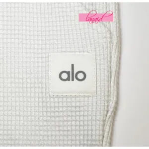 Alo Weekend Escape Joggers Ivory Waffle Thermal High-Rise Waist Cream Sweatpants thumbnail 11