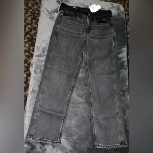 American Eagle Vegan Leather Ankle Straight Jean Size 4 Short New with tags thumbnail 12