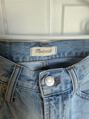 Madewell The Perfect Vintage Jean 24 Light Wash High Rise Straight‎ 100% Cotton thumbnail 2