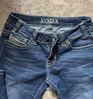Rock & Roll Cowgirl Bootcut Blue Jeans thumbnail 2