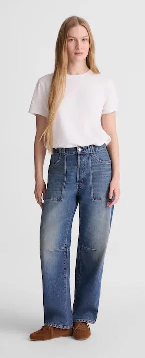 Madewell The Darted Barrel-Leg Jean Size 31T NWOT thumbnail 1