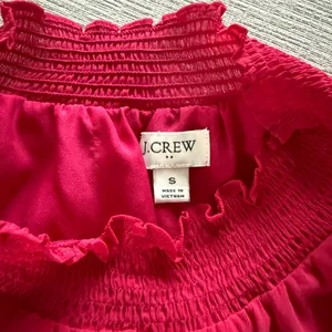 J Crew Factory Smocked Shirt in Pink thumbnail 5