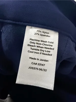 NEW T By Talbots Luxe Comfort Straight Leg Travel Pants Ankle Zipper Navy Medium thumbnail 5