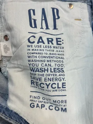 GAP Baggy Mid Rise Jeans Women’s 28/6 Regular Light Wash Wide Leg NWT $79.95 thumbnail 12