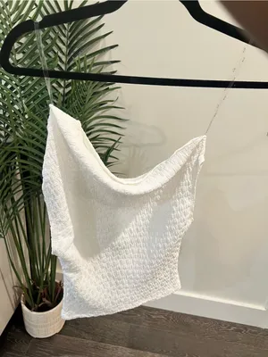 White Cowl Neck Textured Cami Top thumbnail 2