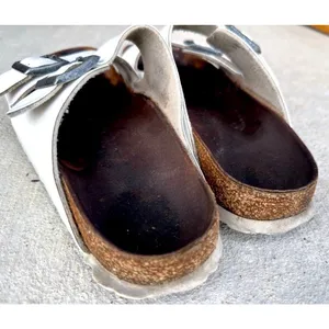 Birkenstock Arizona Unisex White Birko-Flor Sandals EU 39⁠ Cork Slide Buckle⁠ thumbnail 11