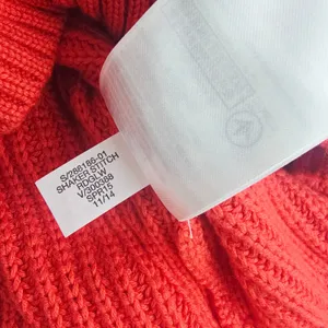 Banana Republic NWT Shaker-Stitch Cropped‎ Pullover Red Crew-neck Women's XL thumbnail 8
