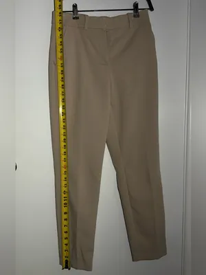 H&M Women's Straight-Leg High-Waist Trousers - Beige thumbnail 4