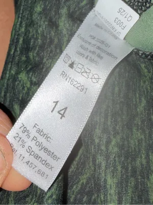 Sweetflexx Resistance Band Leggings Fat Burner Green Spacedye Size XL 14 Gym Fit thumbnail 7