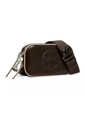 TORY BURCH x Bonbon NYC Miller Mini Cola Leather Crossbody Bag NEW NWT thumbnail 6