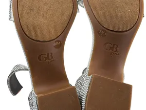 GB girls Silver Glitter Ankle-Strap Heels thumbnail 7