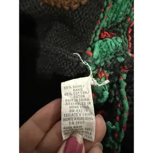 Marisa Christina Vintage Chunky Knit V-Neck Christmas Teddy Cardigan Sz M thumbnail 12