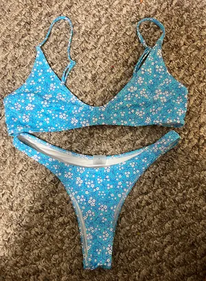 Bright Swimwear Bikini Set Blue Floral thumbnail 1