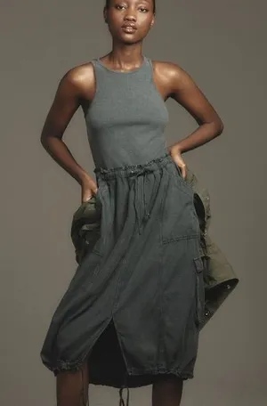 Anthropologie Daily Practice Be Bold Twofer Dress thumbnail 1