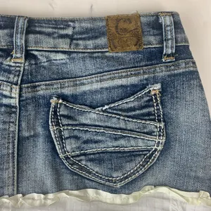 Candie's size 5 30 Asymmetrical Denim White Skirt ruffle cowgirl y2k vintage vib thumbnail 12