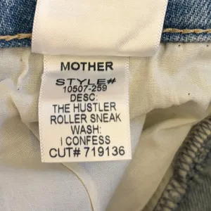 Mother Superior The Hustler Roller Sneak Jeans 26 I Confess Wide Leg Light Wash thumbnail 12