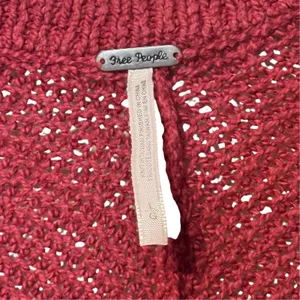 Free People Womens Sweater Long Sleeve Cardigan Snap Button Slouchy Red Large thumbnail 6