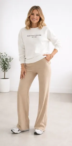 Tan Pants Side Pocket Elastic Waistband Medium thumbnail 1