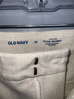 Old Navy Light Beige High Rise Pixie Skinny Stretch Pants Size 10 thumbnail 6