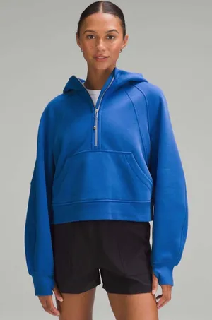 Lululemon Scuba Oversized Half-Zip Hoodie Blazer Tone Blue M/L thumbnail 1