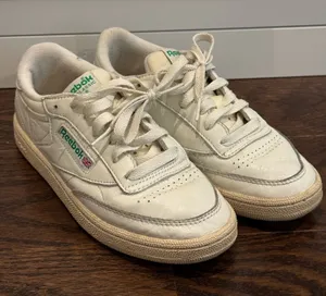 Reebok Classic Club C Vintage Chalk With Green Sneakers Size 6 thumbnail 1