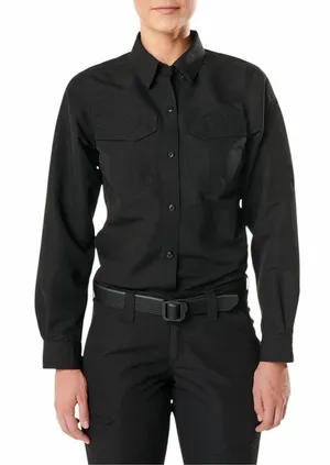 5.11 Tactical - Women’s Fast-Tac Long Sleeve Shirt Black Sz M thumbnail 1