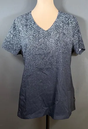 koi Lite Reform Scrub Top Womens M Ombre Print V Neck Stretch 2 Pocket thumbnail 1