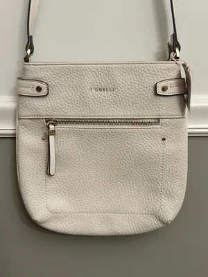 NWT Fiorelli Anna Soft White Cream Textured Pebbled Faux Leather Crossbody Bag thumbnail 5