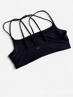 GapFit Breathe Low Support Strappy Sports Bra Black Lululemon Inspo M thumbnail 4